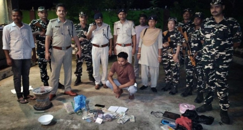गलगलिया में ब्राउन शुगर के साथ 1 गिरफ्तार, 6.12 लाख नकद बरामद; SSB और पुलिस की संयुक्त कार्रवाई
